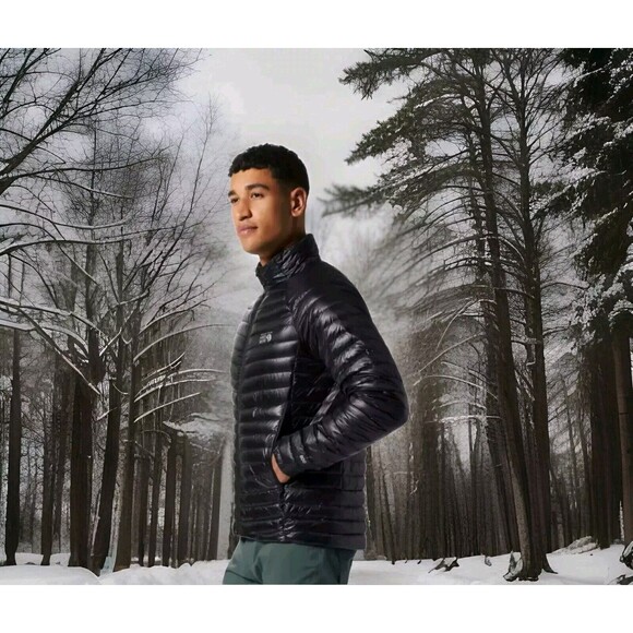 NWT Mountain Hardwear Ghost Whisperer 2 Packable Ultralight Down Jacket Black XL - Picture 3 of 9